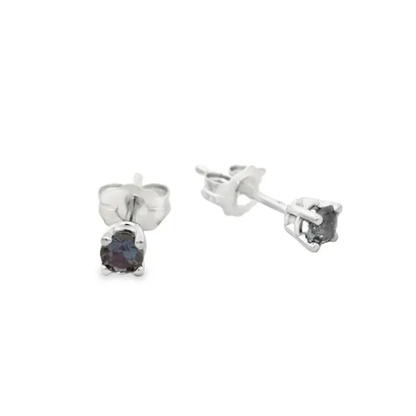 3mm Created Alexandrite Stud Earrings Miner's Den Jewelers Royal Oak, MI