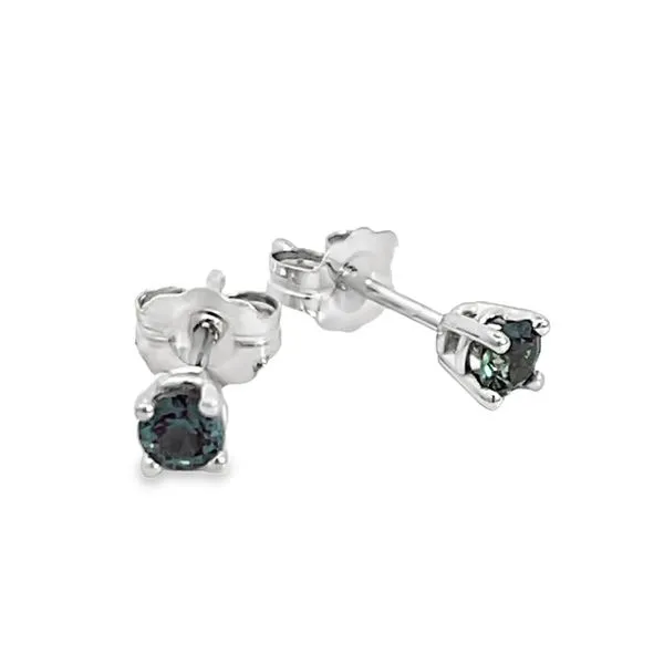 3mm Created Alexandrite Stud Earrings