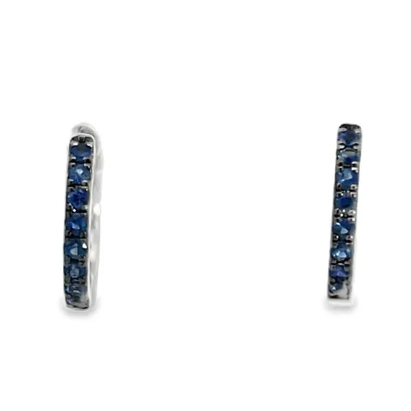 Sapphire & Diamond Reversible Huggies Earrings