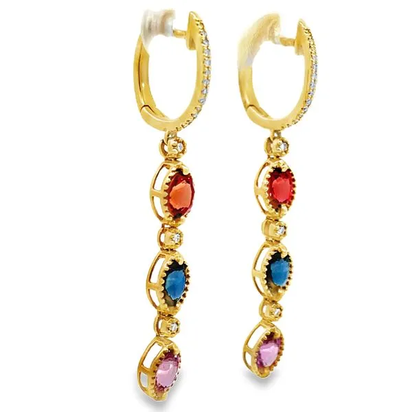 Colored Gemstone Earrings