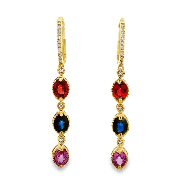 Colored Gemstone Earrings