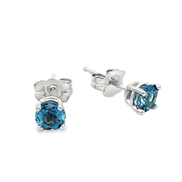 4mm Aquamarine Stud Earrings Miner's Den Jewelers Royal Oak, MI
