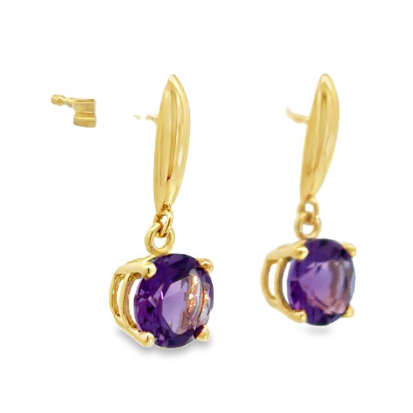 Amethyst Drop Earrings Image 2 Miner's Den Jewelers Royal Oak, MI