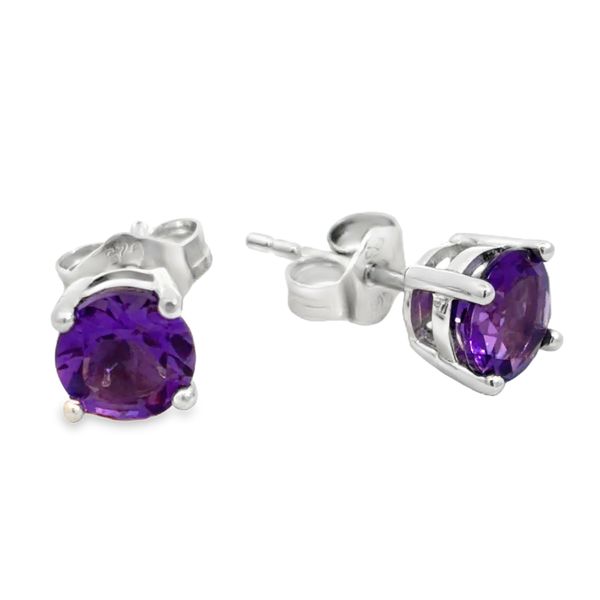 6mm Amethyst Stud Earrings Miner's Den Jewelers Royal Oak, MI