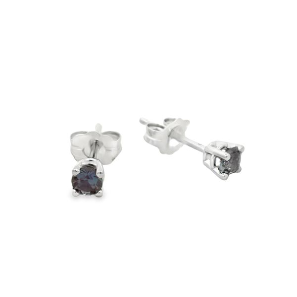 3mm Created Alexandrite Stud Earrings Miner's Den Jewelers Royal Oak, MI