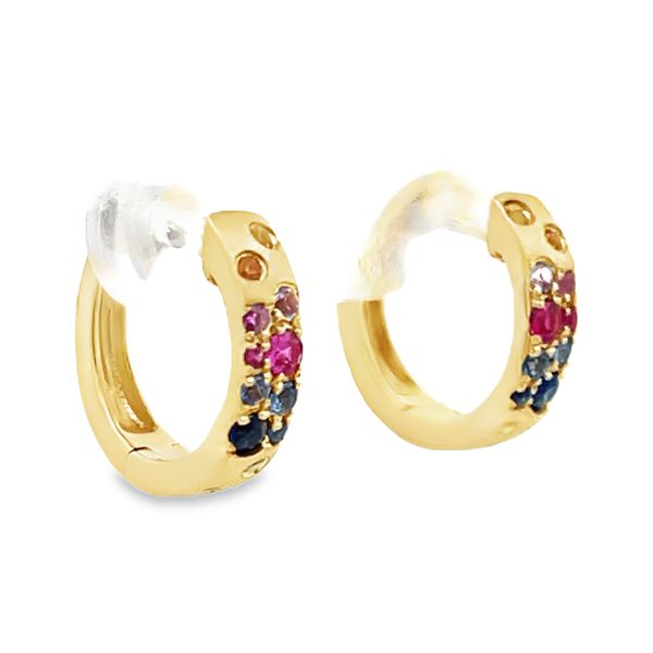 Confetti Hoop Earrings Miner's Den Jewelers Royal Oak, MI