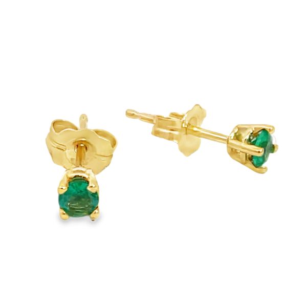 3mm Emerald Stud Earrings Miner's Den Jewelers Royal Oak, MI