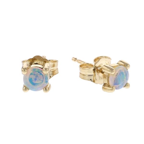 3mm Round Opal Stud Earrings Miner's Den Jewelers Royal Oak, MI