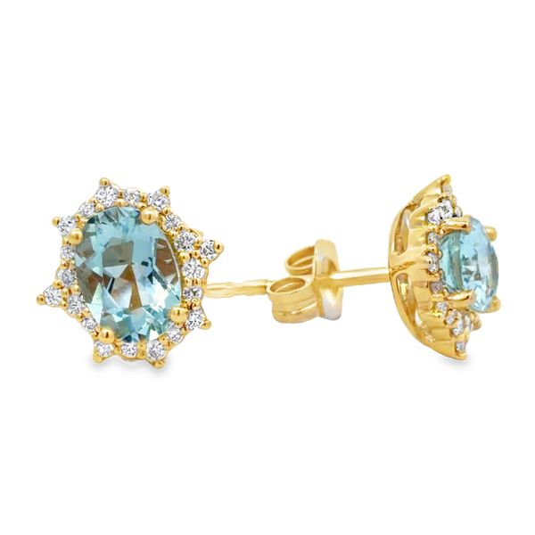 Aquamarine & Diamond Earrings Miner's Den Jewelers Royal Oak, MI