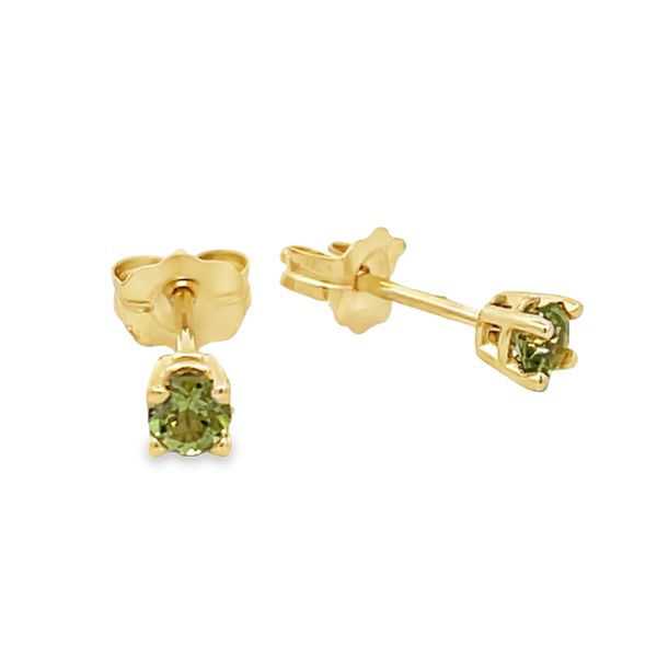 3mm Round Peridot Stud Earrings Miner's Den Jewelers Royal Oak, MI