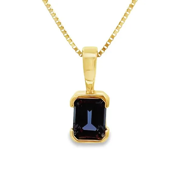 8.00x6.00mm Emerald Cut Created Alexandrite Pendant