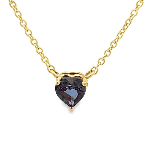 Created Alexandrite Heart Pendant