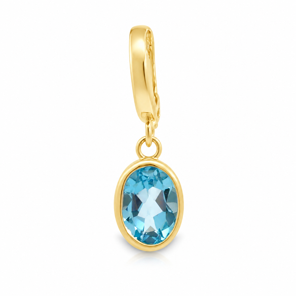 Blue Topaz Bezel Pendant Miner's Den Jewelers Royal Oak, MI