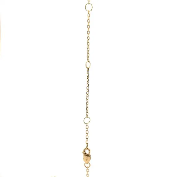 Garnet & Diamond Station Necklace Image 2 Miner's Den Jewelers Royal Oak, MI