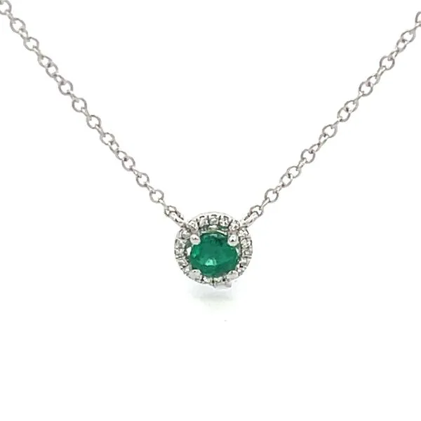 Emerald & Diamond Station Necklace