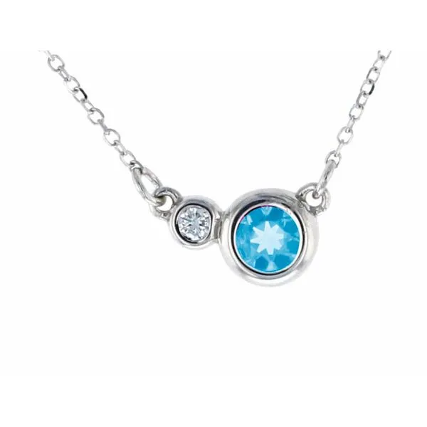 Aquamarine & Diamond Necklace