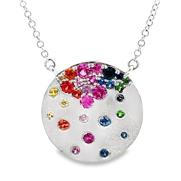 Rainbow Sapphire Confetti Necklace
