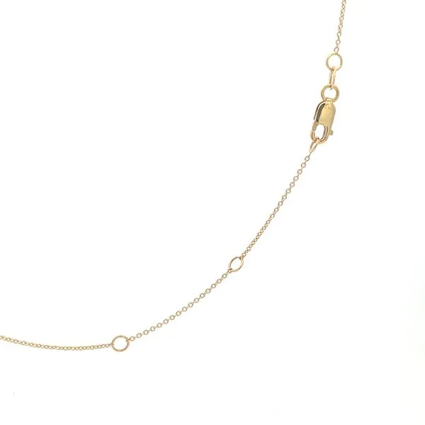 Emerald & Diamond Halo Station Necklace Image 2 Miner's Den Jewelers Royal Oak, MI