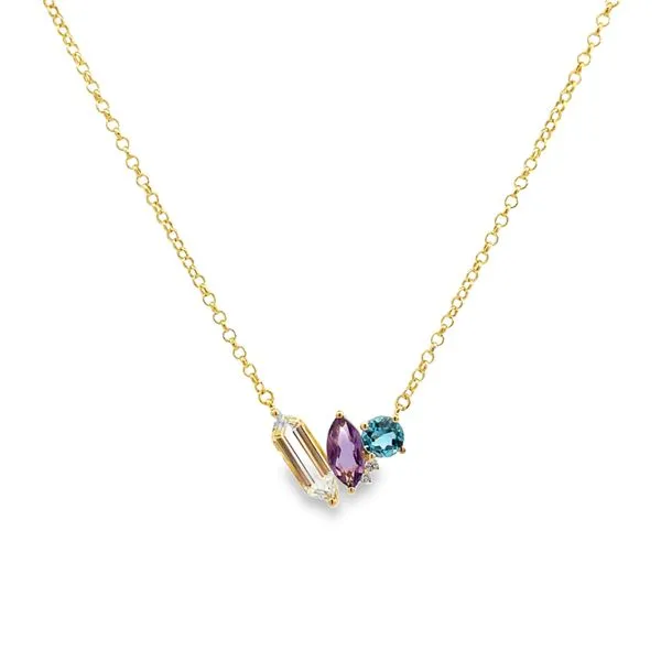 Colored Gemstone Necklace Image 2 Miner's Den Jewelers Royal Oak, MI