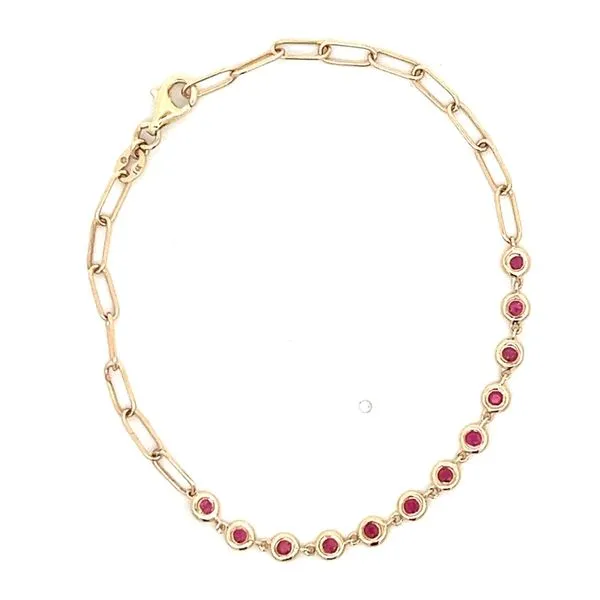 Ruby Paperclip Bracelet