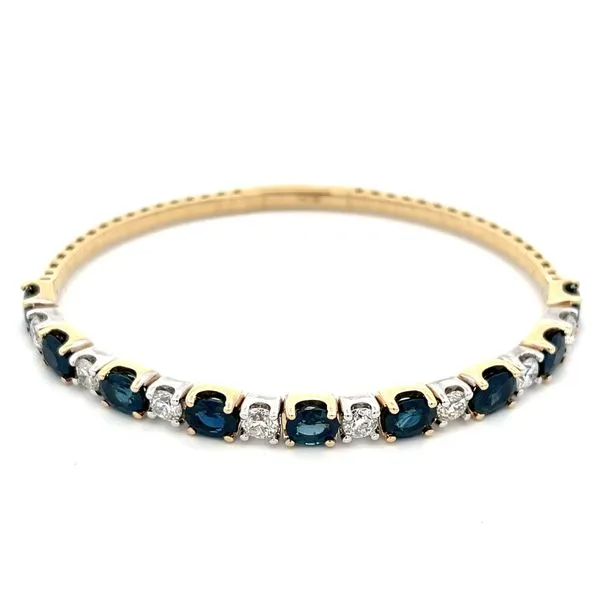 Diamond & Sapphire Flex Bangle Bracelet