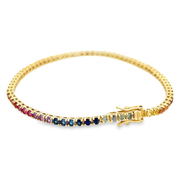 Rainbow Sapphire Tennis Bracelet - 4.33ctw Miner's Den Jewelers Royal Oak, MI