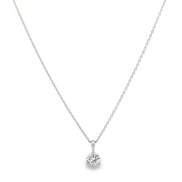 Natural Diamond Solitaire Necklace Image 2 Miner's Den Jewelers Royal Oak, MI