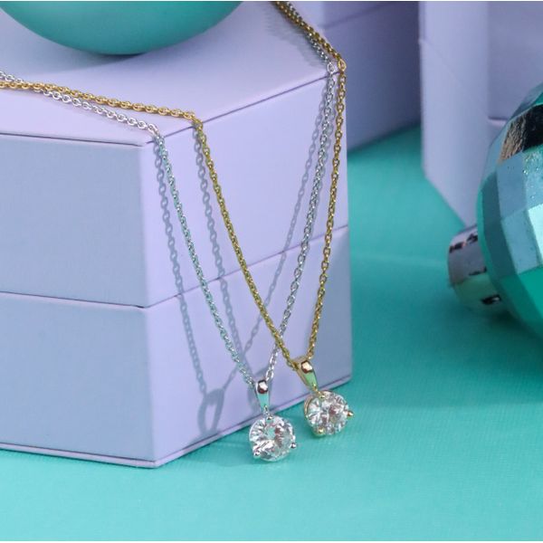 Natural Diamond Solitaire Necklace Image 3 Miner's Den Jewelers Royal Oak, MI