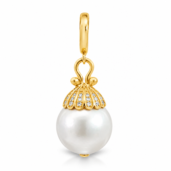 Pearl & Diamond Drop Pendant Miner's Den Jewelers Royal Oak, MI