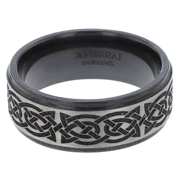 Zirconium Celtic Wedding Band