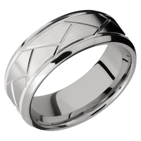 Cobalt Chrome Flat Weave Wedding Band