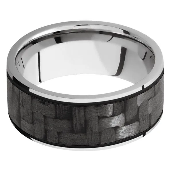 Cobalt Chrome & Carbon Fiber Wedding Band