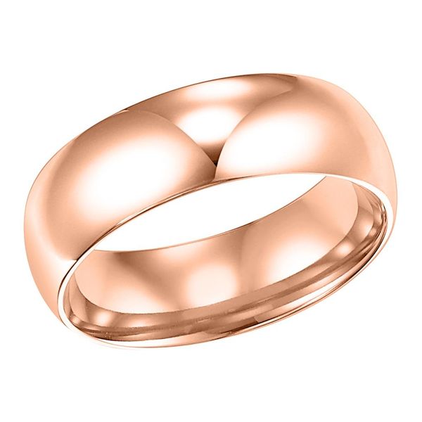 14K Rose Gold Classic Wedding Band - 6mm Image 2 Miner's Den Jewelers Royal Oak, MI