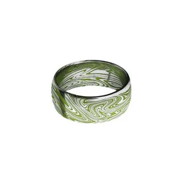 Zombie Green Damascus Steel Band