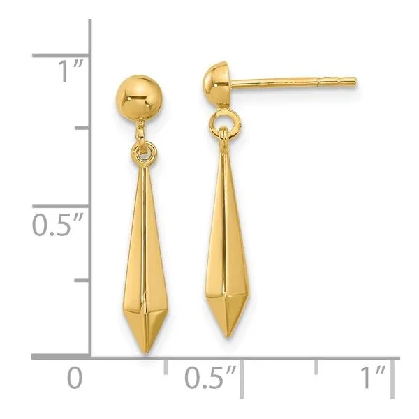 Polished Post Dangle Earrings Image 4 Miner's Den Jewelers Royal Oak, MI
