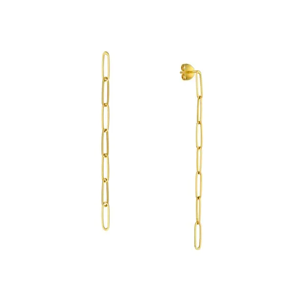 Long Paper Clip Dangle Earrings Miner's Den Jewelers Royal Oak, MI