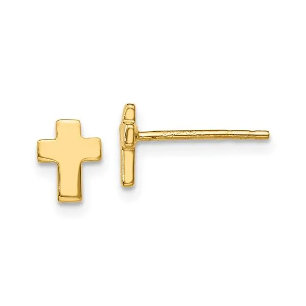 Cross Stud Earrings Miner's Den Jewelers Royal Oak, MI