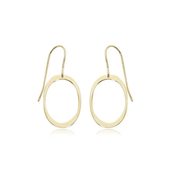 Gold Oval Dangle Earrings Miner's Den Jewelers Royal Oak, MI