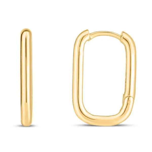 Yellow Gold Large Paperclip Huggie Hoops similar item image