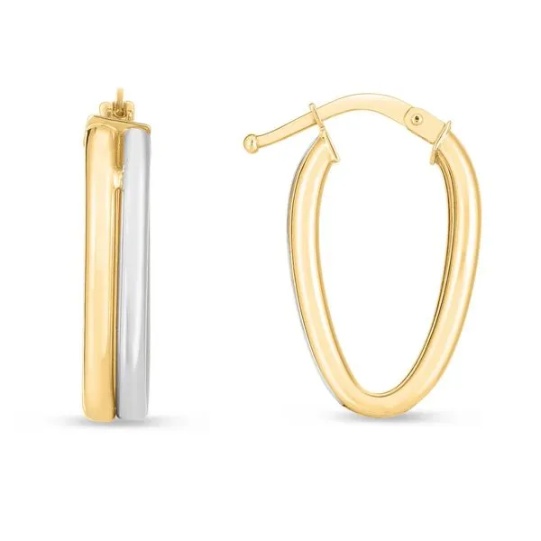 Two-Tone Double Oval Hoops
