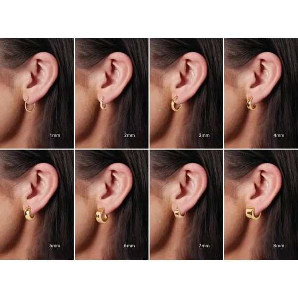 Gold Mini Twist Hoop Earring Image 3 Miner's Den Jewelers Royal Oak, MI