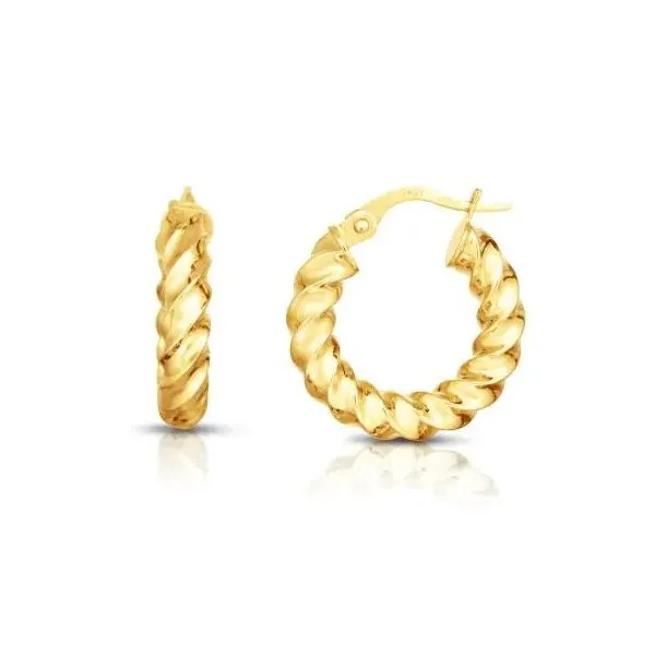 Gold Mini Twist Hoop Earring