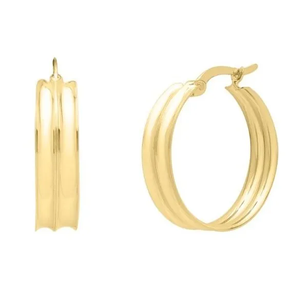 Gold Concave Hoops