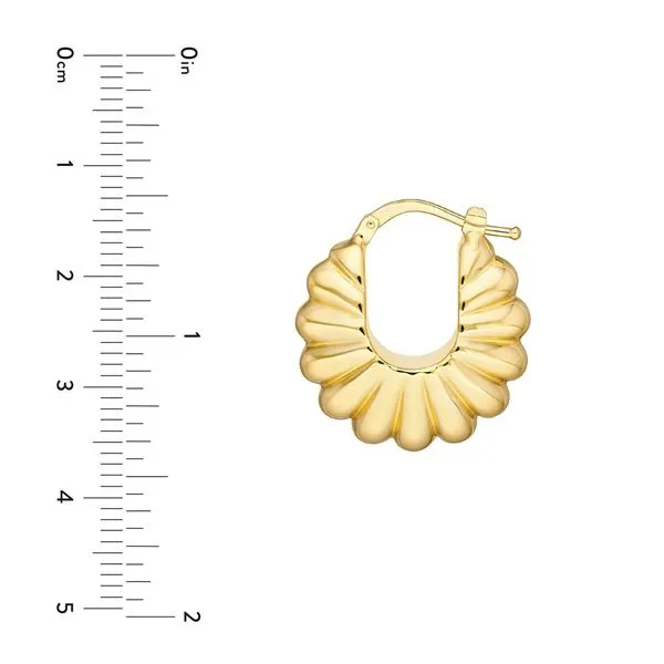Puff Shrimp Hoop Earrings