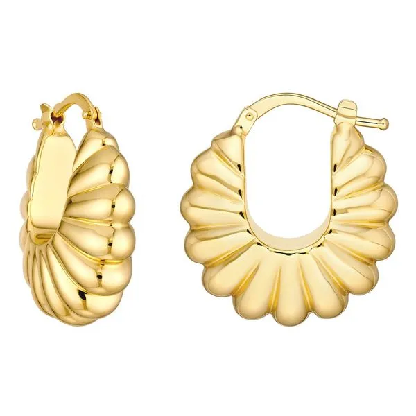Puff Shrimp Hoop Earrings
