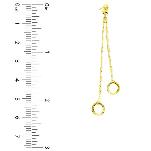 Double Strand Dangle Circle Earrings