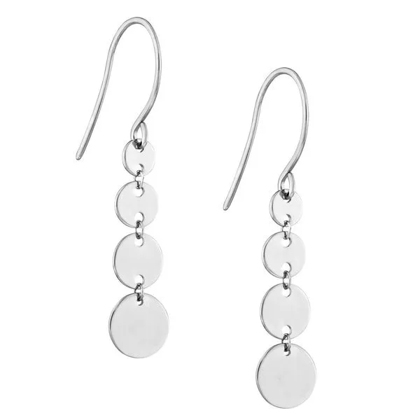 Graduated Disc Dangle Earrings