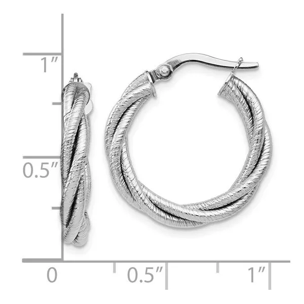 Twisted Triple Twist Hoop Earrings
