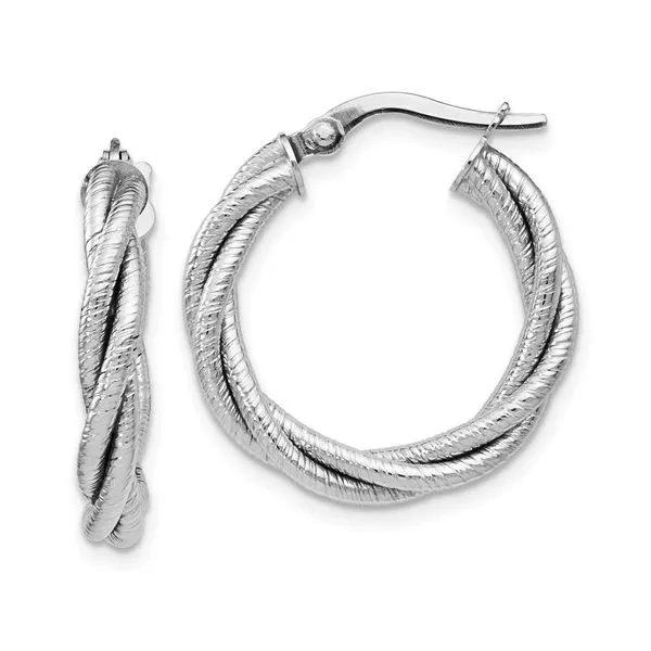 Twisted Triple Twist Hoop Earrings