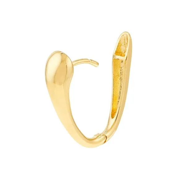 Tapered Oval Hoop Earrings